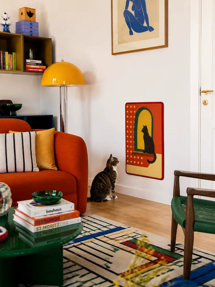 Retro Black Cat Scratcher